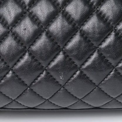 Chanel Lambskin Quilted Large Fluffy CC Shopping Tote Black 6 of 6