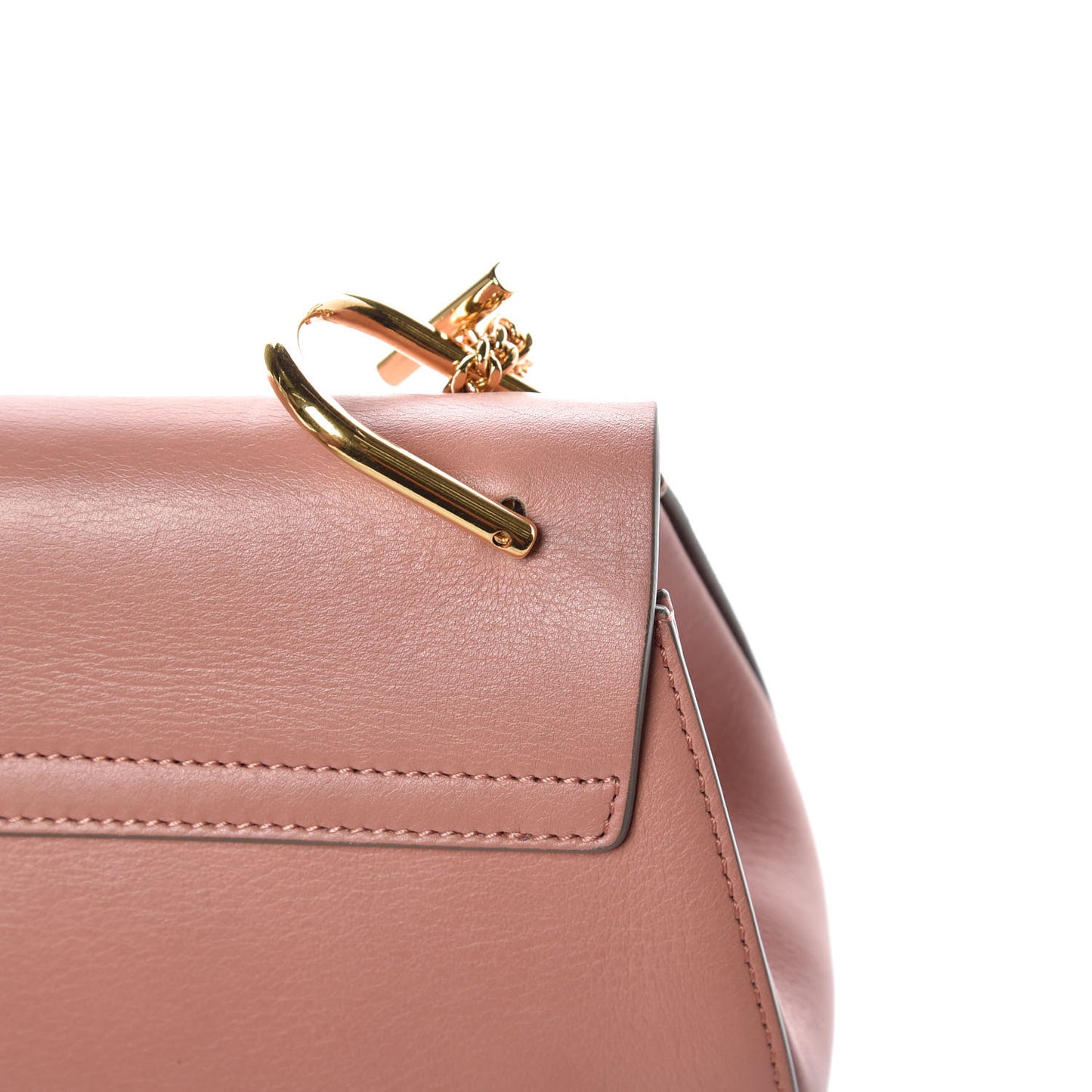 Suede Smooth Calfskin Drew Shoulder Bag Misty Rose