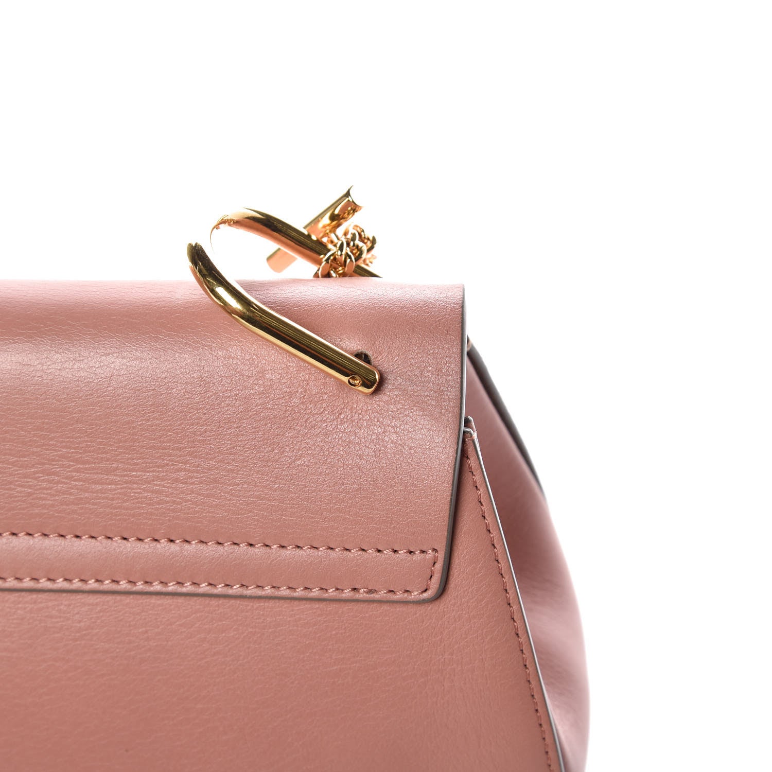 Chloe Suede Smooth Calfskin Drew Shoulder Bag Misty Rose 12 of 16