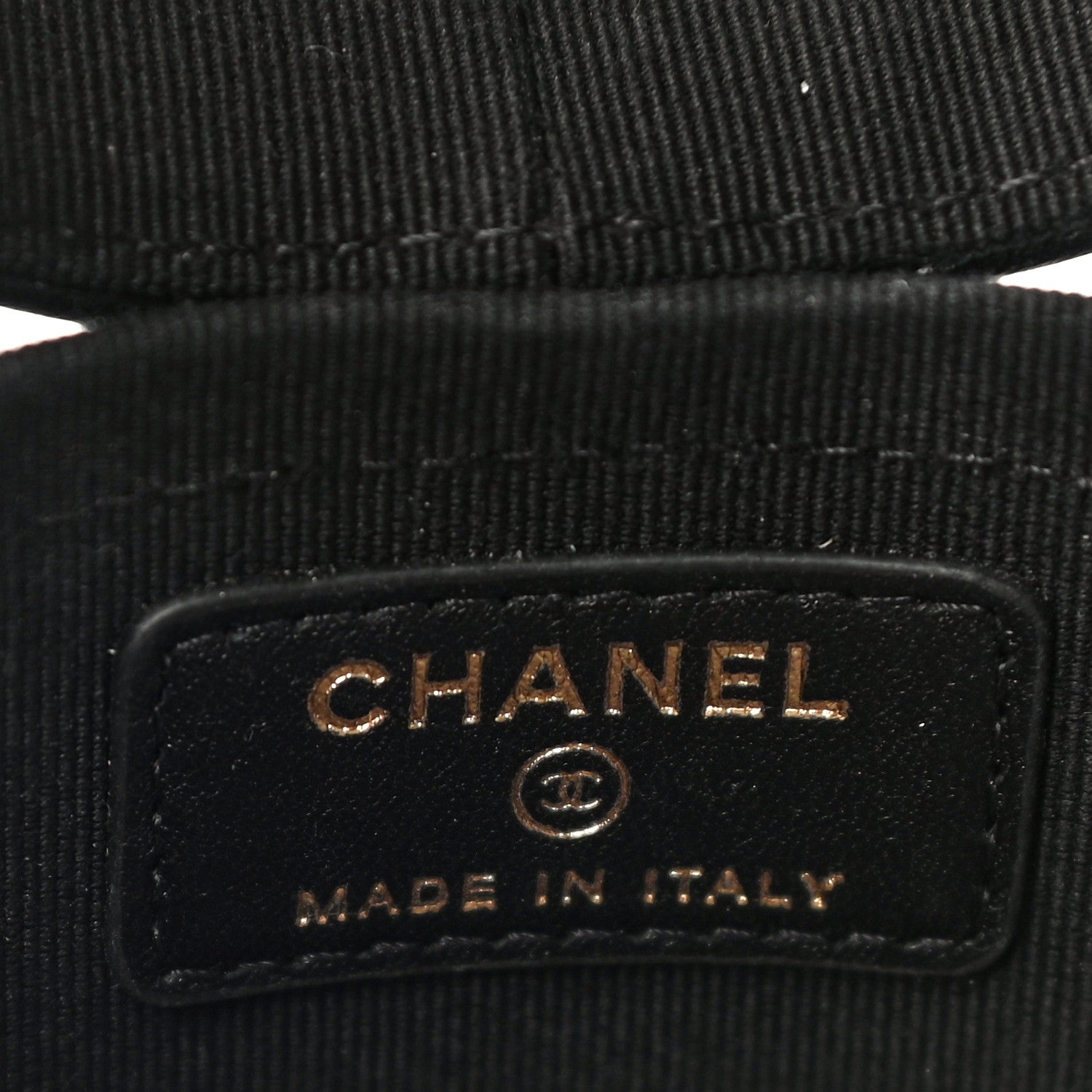Chanel Lambskin Quilted Mini Round Vanity Case With Chain Black 7 of 14