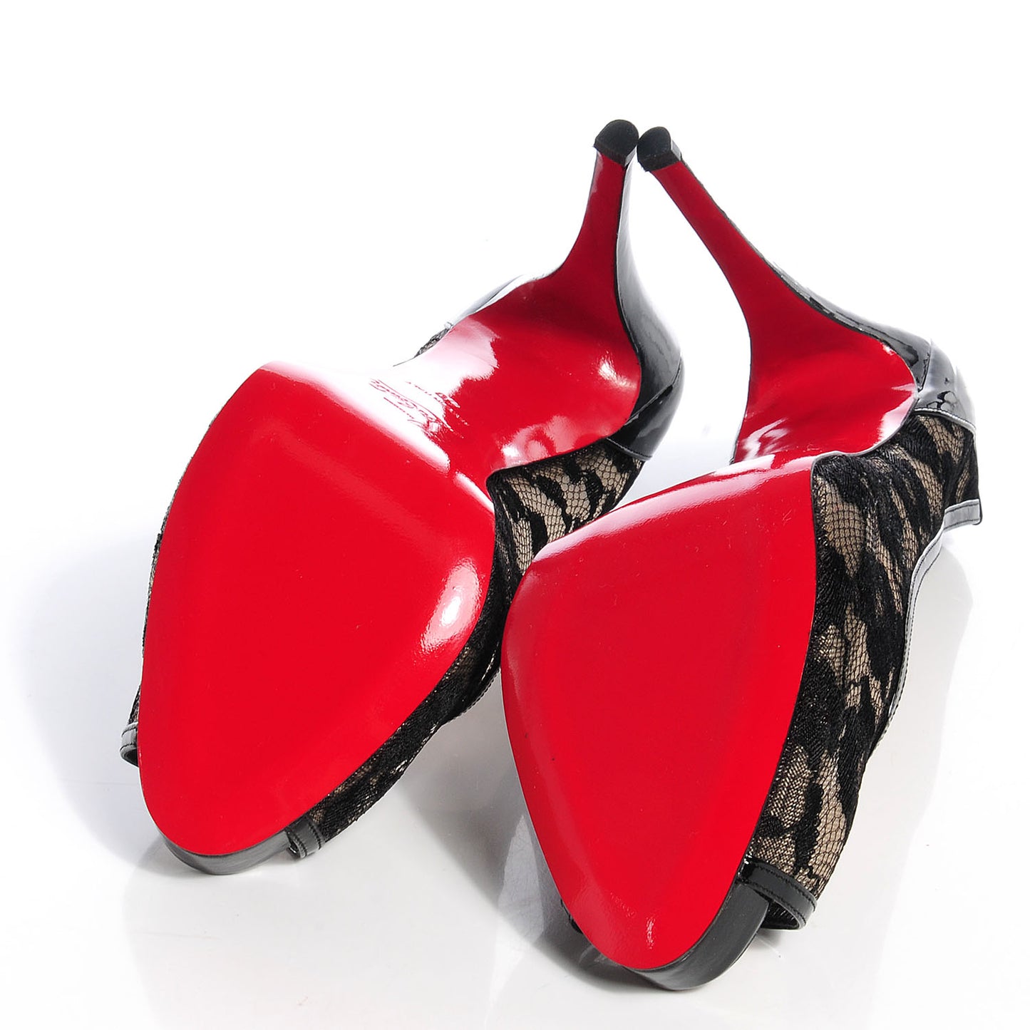 Patent Lace Leopard Ambro Pizzo 120 Pumps 40 Black