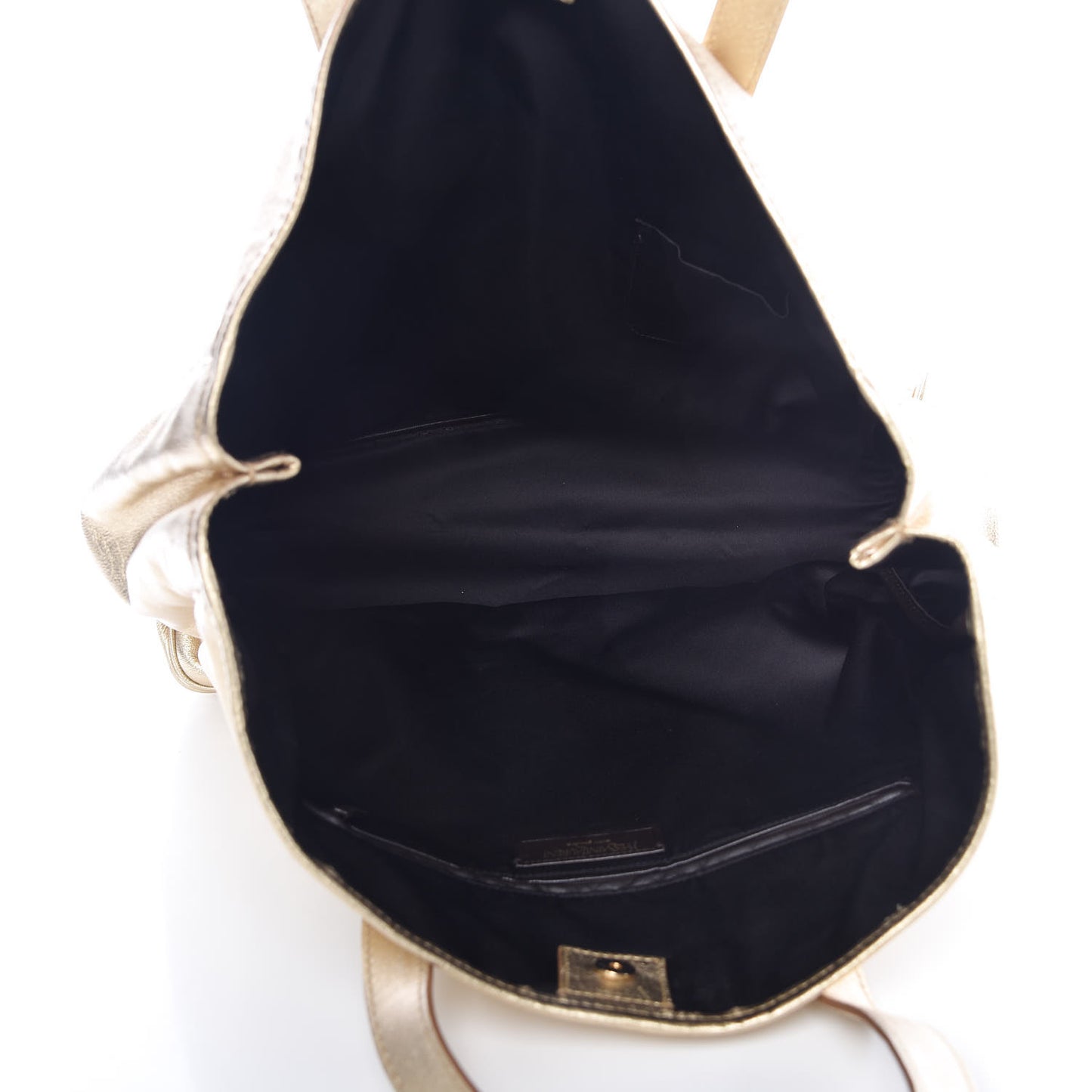 Metallic Calfskin Y-Mail Tote Gold