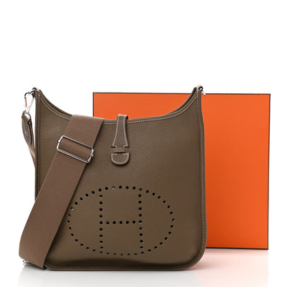 Hermes Taurillon Clemence Evelyne III PM Etoupe 12 of 12