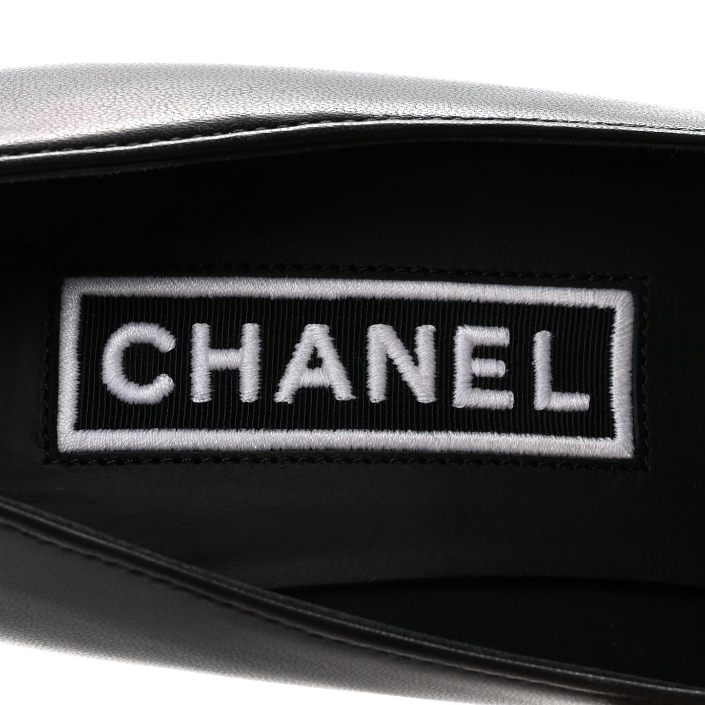 Lambskin Grosgrain Cap Toe CC Pumps 36.5 Black