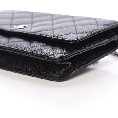 Chanel Caviar Quilted Wallet On Chain WOC Black 10 of 12
