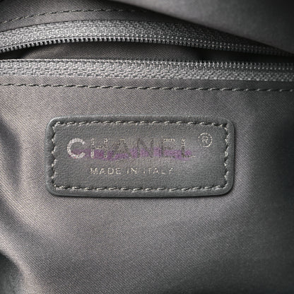 Chanel Lambskin Quilted Jumbo Grocery By Chanel Drawstring Shopping Bag Grey 7 of 10