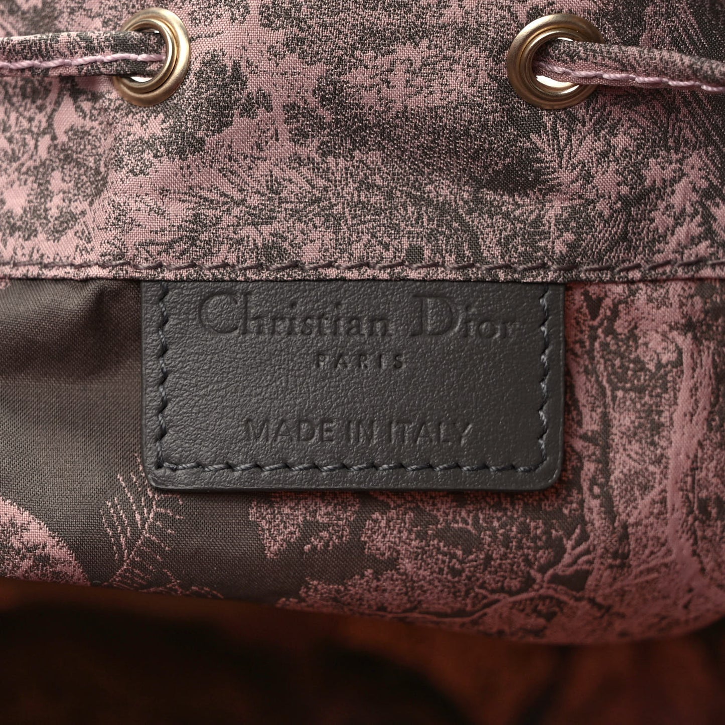 Technical Fabric Embroidered Toile De Jouy Sauvage DiorTravel Pouch Pink Gray