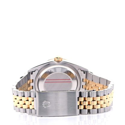 Rolex Stainless Steel 18K Yellow Gold Diamond 36mm Oyster Perpetual Datejust Watch Champagne 16233 3 of 6