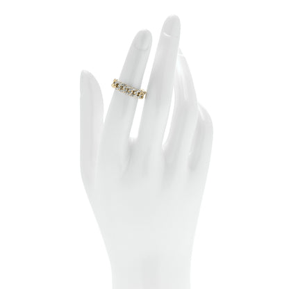 David Yurman 18K Yellow Gold Diamond 5mm Belmont Curb Link Band Ring 48 4.5 2 of 4