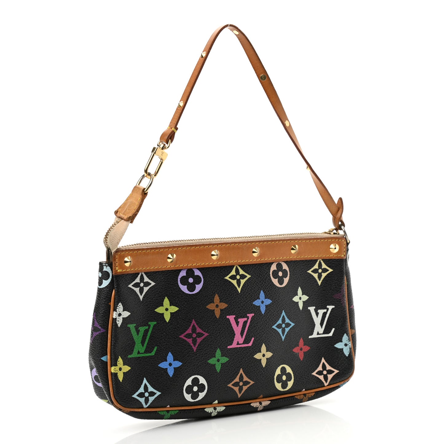 Monogram Multicolor Pochette Accessories Black
