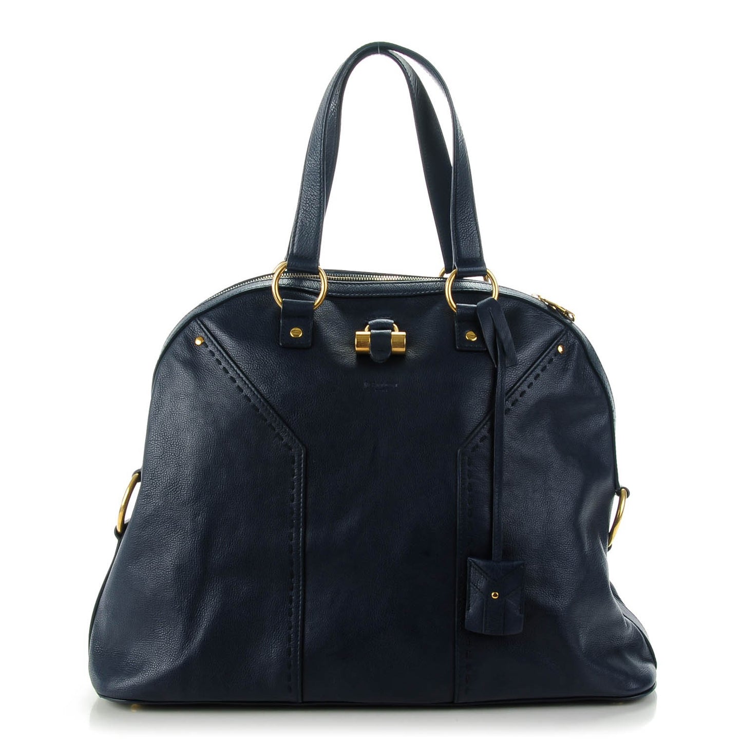 Calfskin Oversized Muse Navy Blue