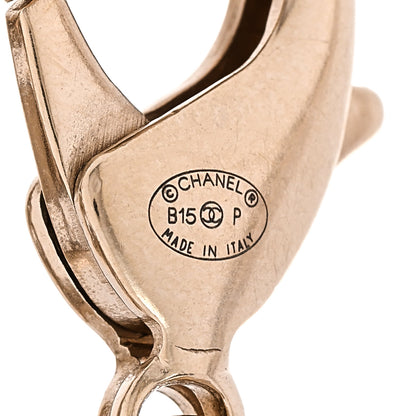 Chanel Oversized Chain Logo Short Necklace Silver Gold 5 of 5