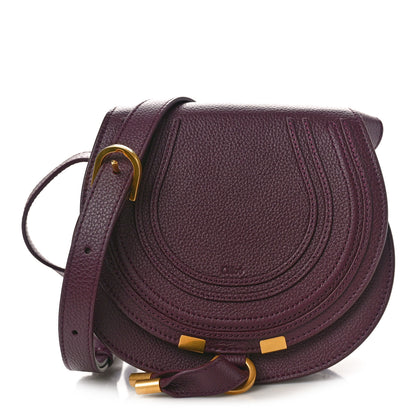 Chloe Grained Calfskin Small Marcie Saddle Bag Dimness Purple 1 of 10