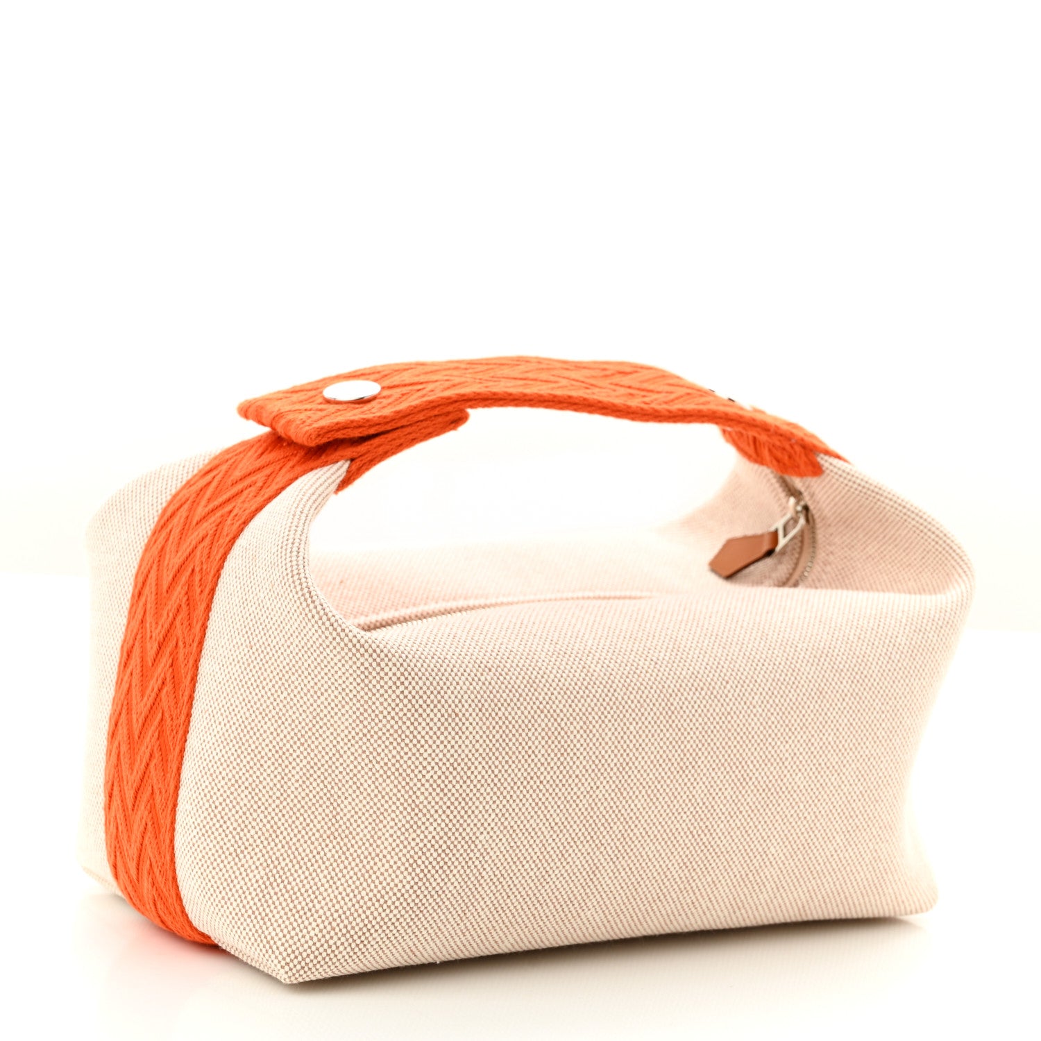 Hermes Canvas Small Bride-A-Brac Pouch Natural Orange 3 of 9