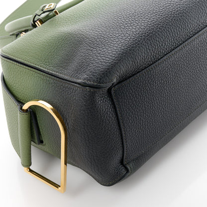Delvaux Grained Bullskin Gradient Cool Box MM Green Black 9 of 10