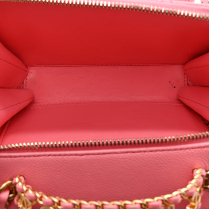 Chanel Caviar Quilted Pick Me Up Mini Vanity Case Pink 6 of 11