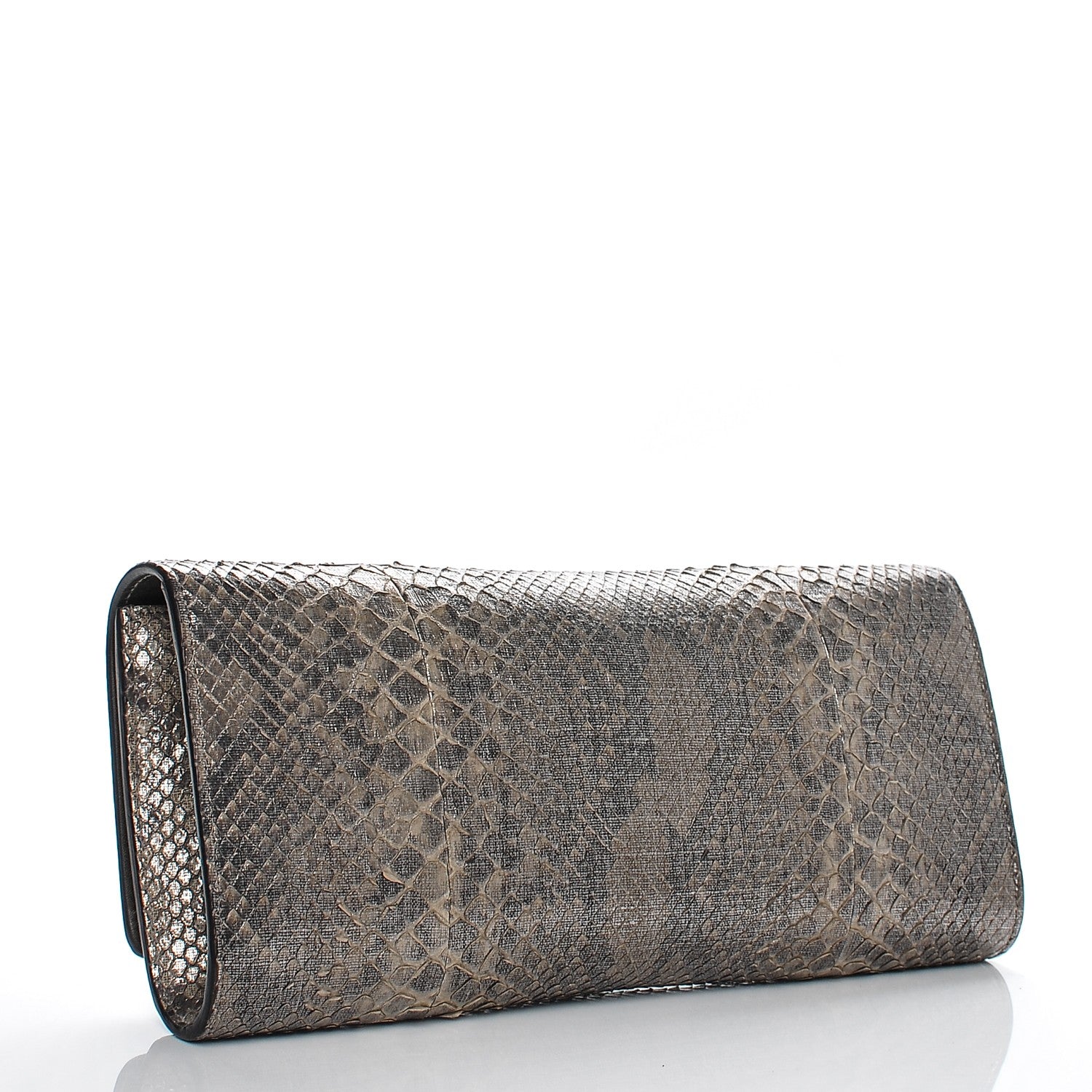 Gucci Metallic Python Crystal Pearl Broadway Clutch 3 of 6