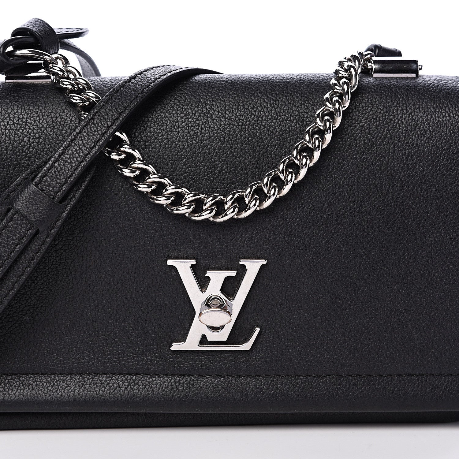 Louis Vuitton Calfskin Lockme II Chain Bag BB Black 8 of 14