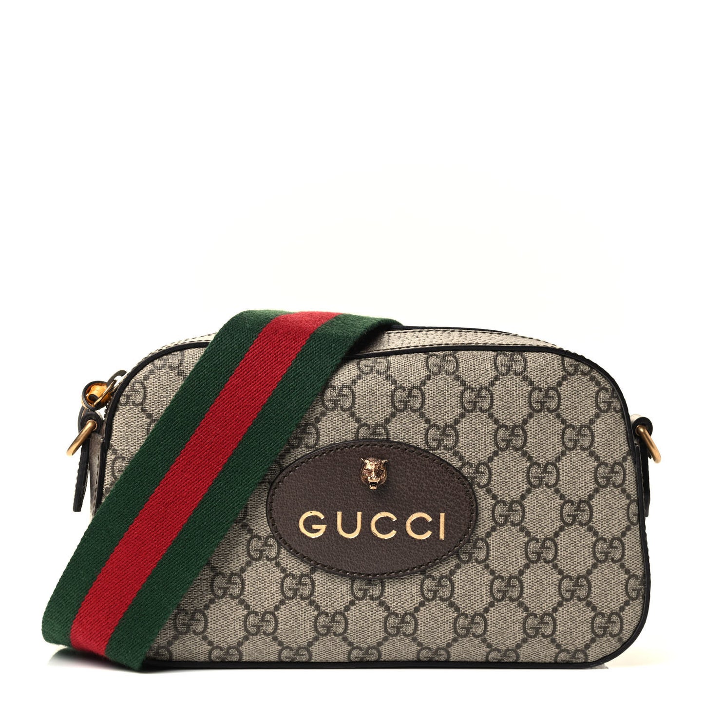 GG Supreme Monogram Web Neo Vintage Shoulder Bag Beige New Acero Crop