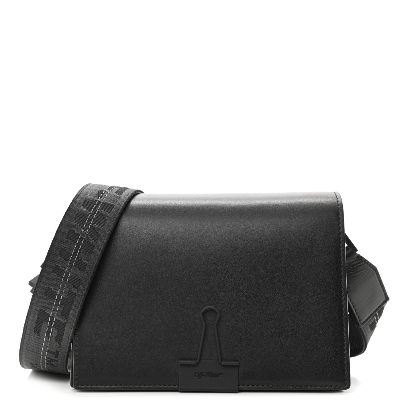 Calfskin Binder Clip Bag So Black