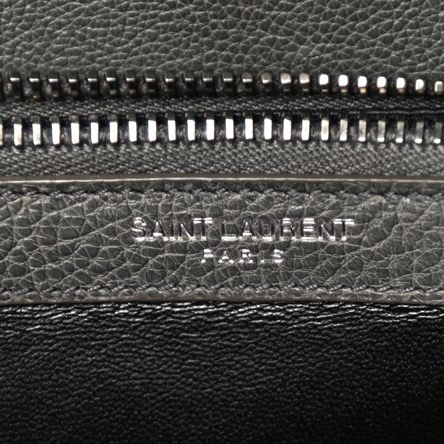 Saint Laurent Sheepskin Matelasse Chevron Monogram Medium College Bag Asphalt 7 of 12