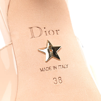 Christian Dior Patent Ribbon J'Adior Slingback 65mm Pumps 38 Nude 6 of 9