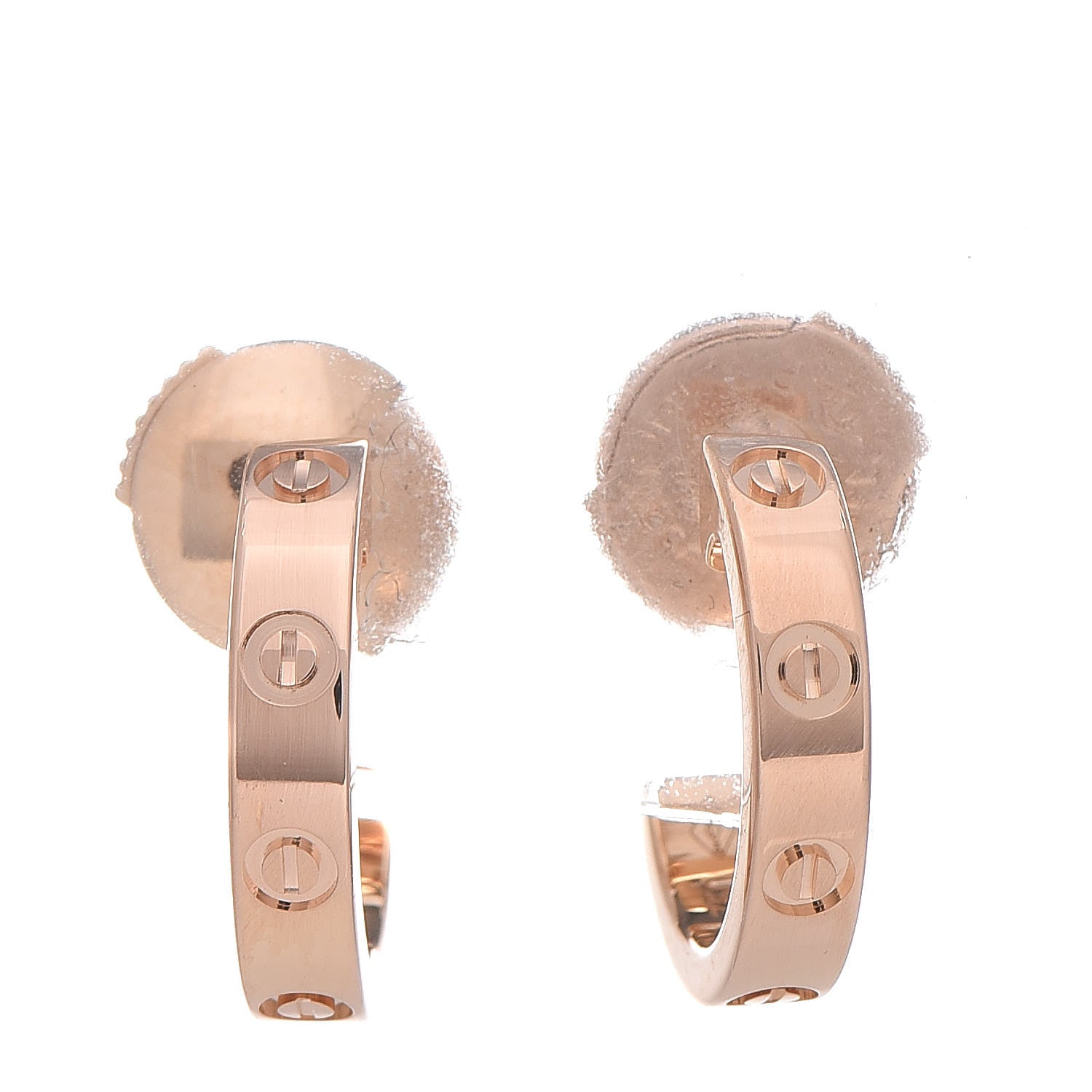 Cartier 18K Pink Gold Small LOVE Hoop Earrings 1 of 4
