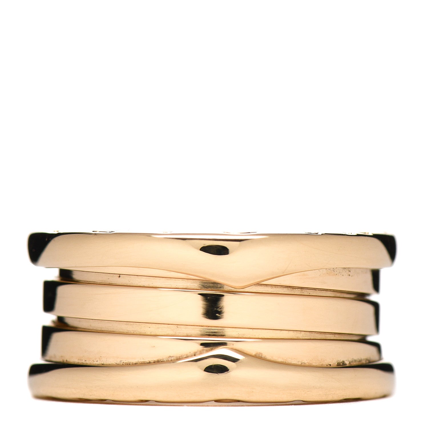 Bulgari 18K Yellow Gold B.Zero1 Three-Band Ring 50 5.25 1 of 4