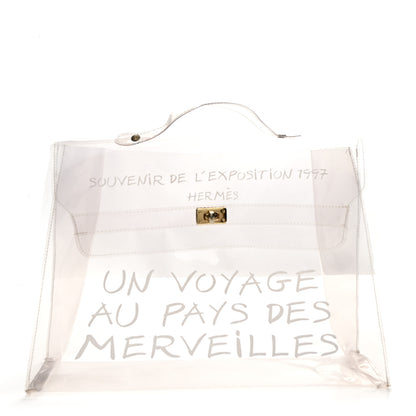 Hermes Vinyl Souvenir De L'Exposition Kelly Transparent 2 of 19