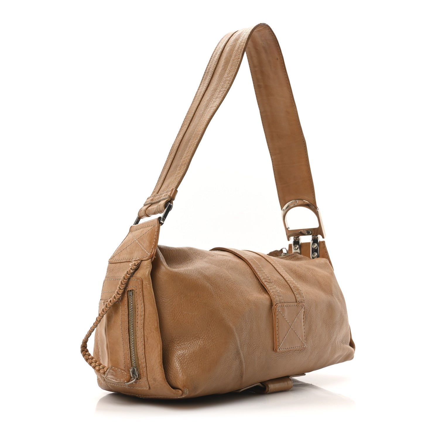 Calfskin Flight East West Bag Camel