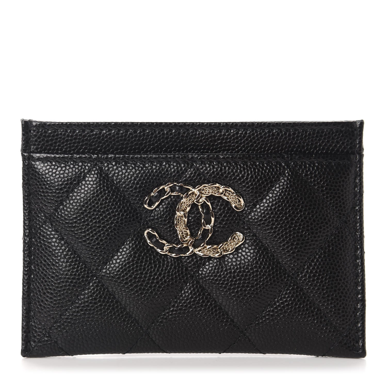 Chanel Caviar Quilted French New Wave Card Holder Black 1 of 9