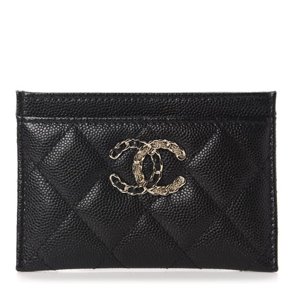 Chanel Caviar Quilted French New Wave Card Holder Black 1 of 9