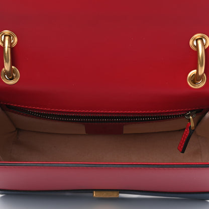 Gucci Calfskin Sylvie Web Queen Margaret Shoulder Bag Blue Agata Hibiscus Red Mystic White 4 of 5