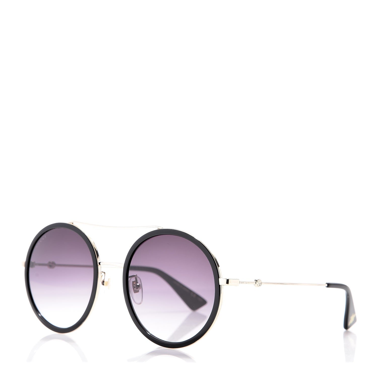 Gucci Round Frame Sunglasses GG0061S Black 1 of 8