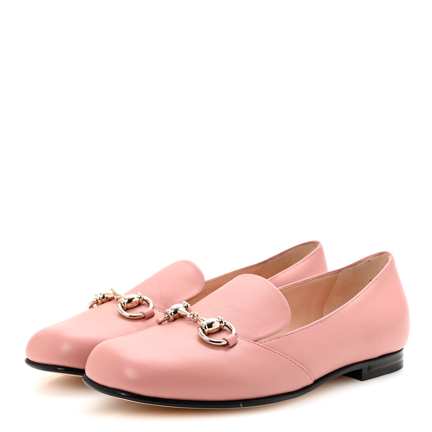 Calfskin Horsebit Loafers 35.5 Soft Pink