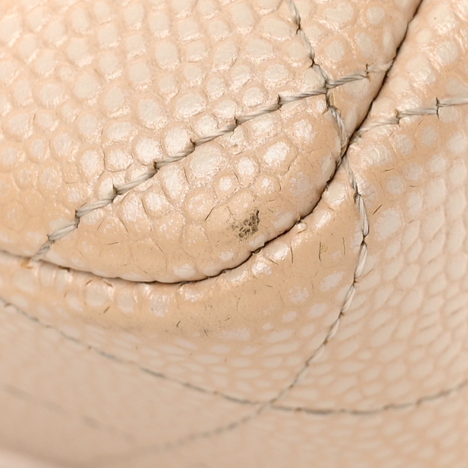 Chanel Pearly Caviar Quilted Mini Rectangular Flap Beige 22 of 26