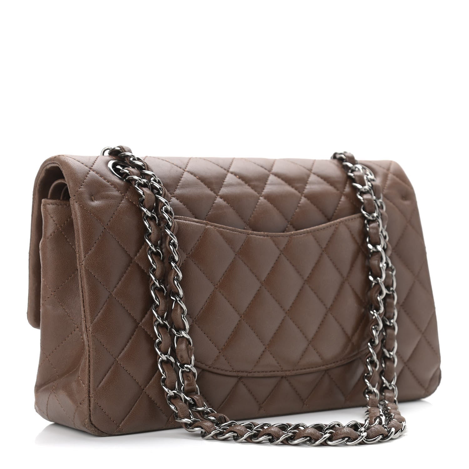 Chanel Lambskin Quilted Medium Double Flap Brown 3 of 18
