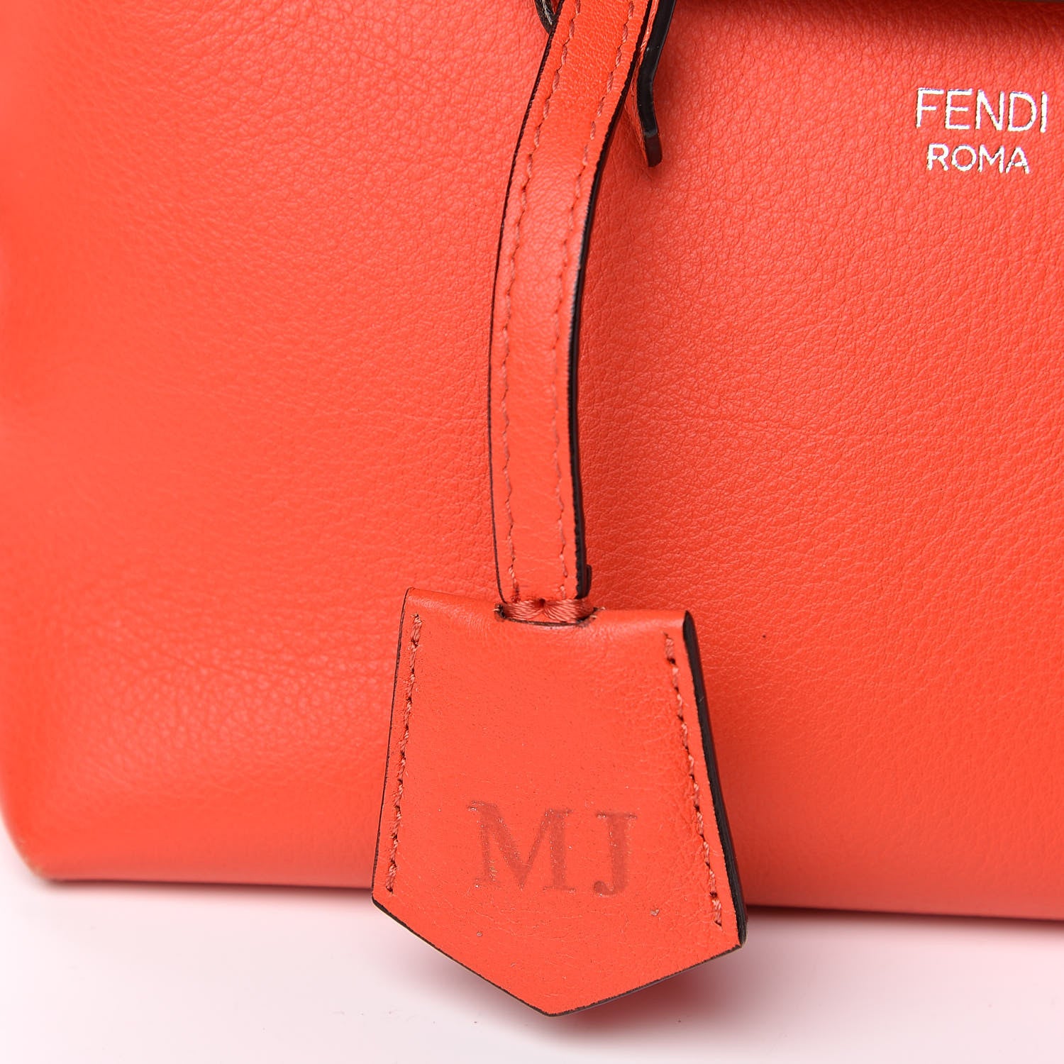 Fendi Vitello Dolce Mini By The Way Boston Bag Papavero 8 of 11