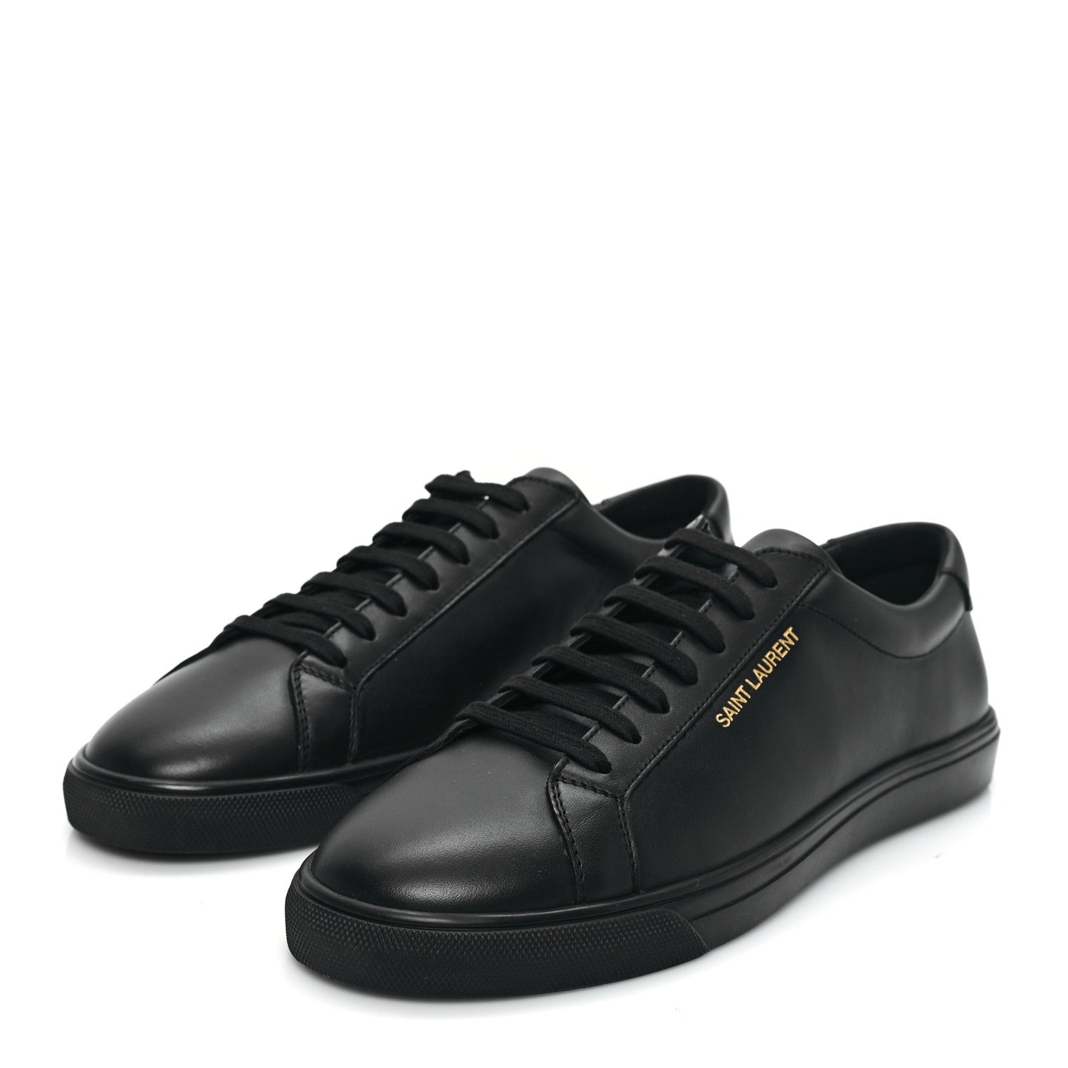 Saint Laurent Calfskin Andy Low Top Sneakers 41.5 Black 3 of 8