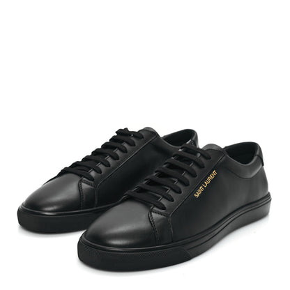 Saint Laurent Calfskin Andy Low Top Sneakers 41.5 Black 3 of 8