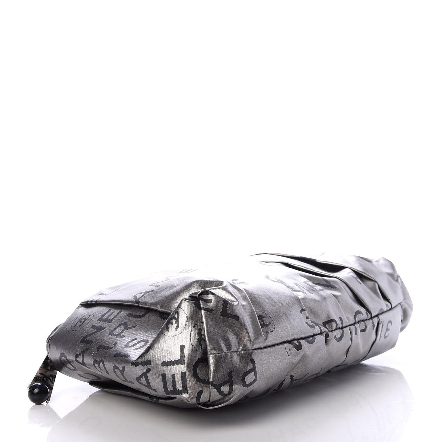 Coated Canvas Small Unlimited Clutch Dark Silver