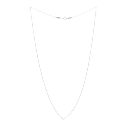 Tiffany Platinum Diamond .08ct Elsa Peretti Diamonds by the Yard Pendant Necklace 3 of 5