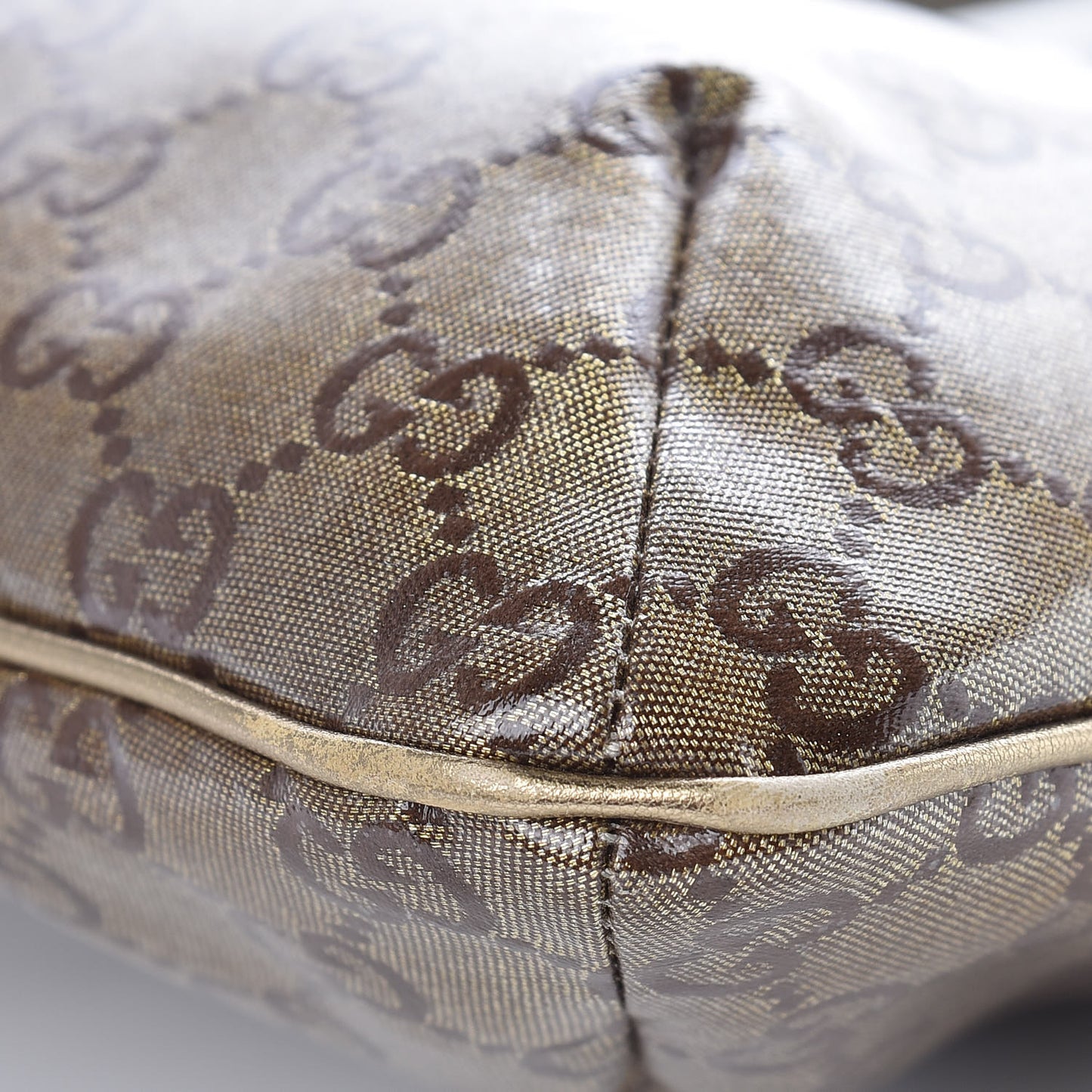 Crystal Monogram Web Small Flat Messenger Crossbody Bronze