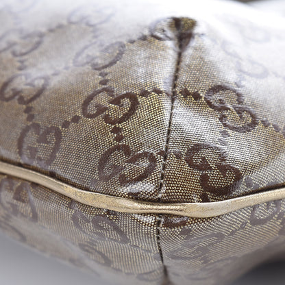 Gucci Crystal Monogram Web Small Flat Messenger Crossbody Bronze 13 of 13
