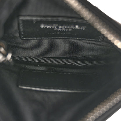 Saint Laurent Calfskin Matelasse Monogram Key Pouch Black 5 of 8