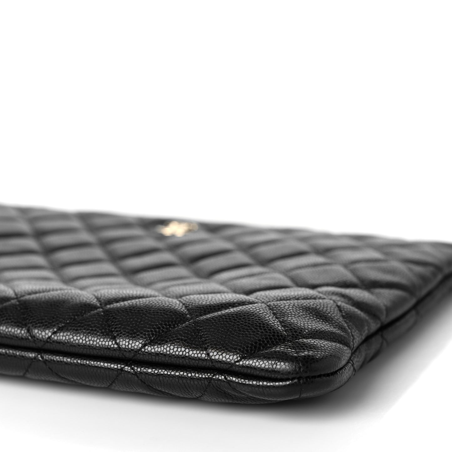 Caviar Quilted Medium Cosmetic Case Black