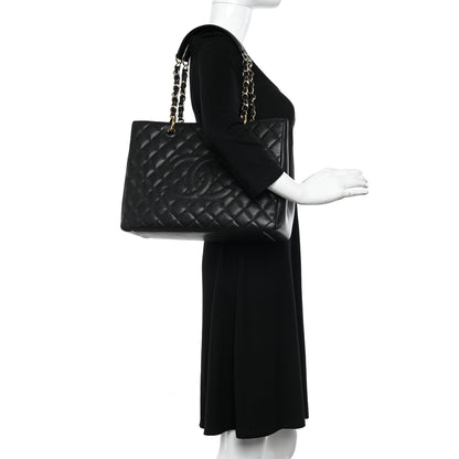 Chanel Caviar Quilted Grand Shopping Tote GST Black 2 of 10
