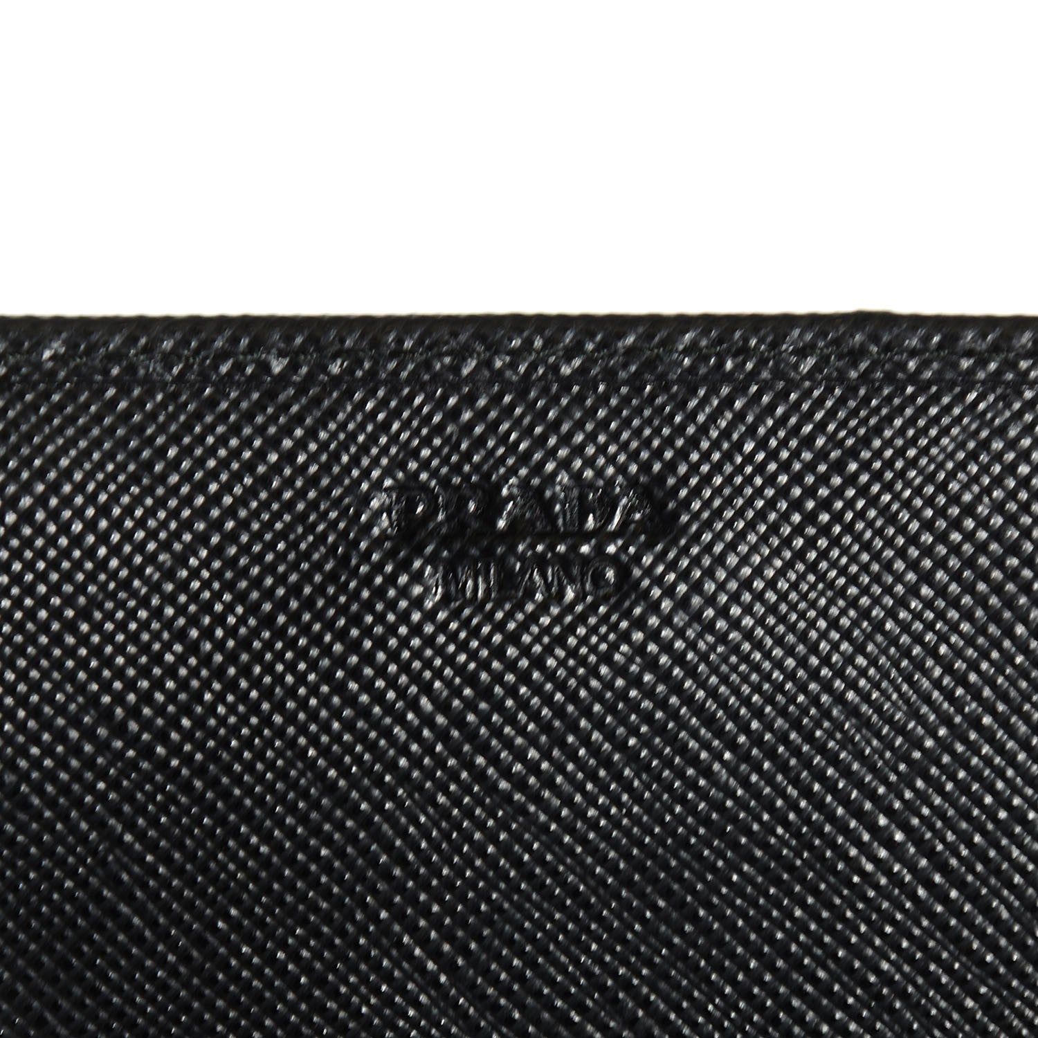 Prada Saffiano Metal Oro Chain Wallet Nero Black 6 of 8