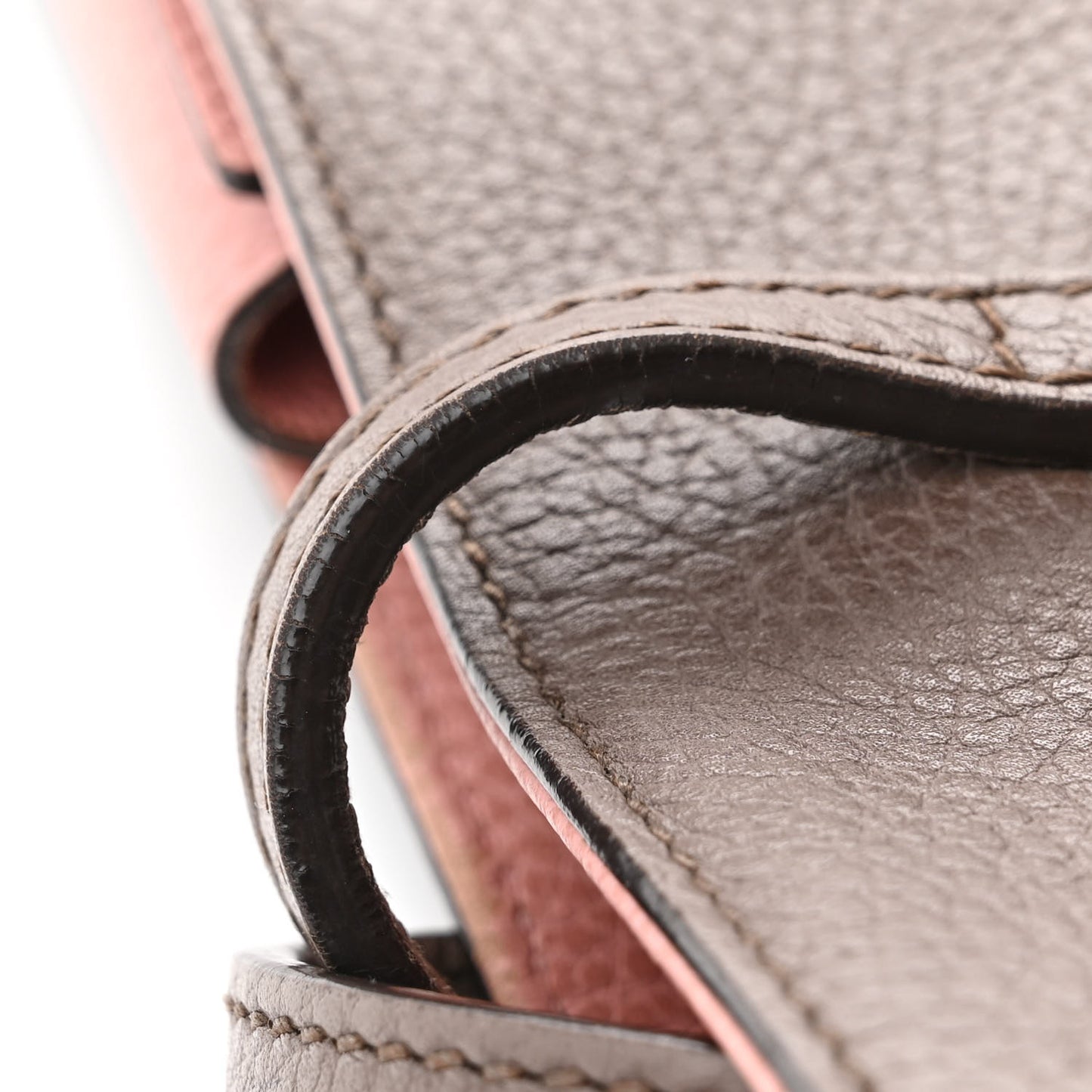 Dollar Calfskin Medium Swing Tote Grey Field Soft Pink