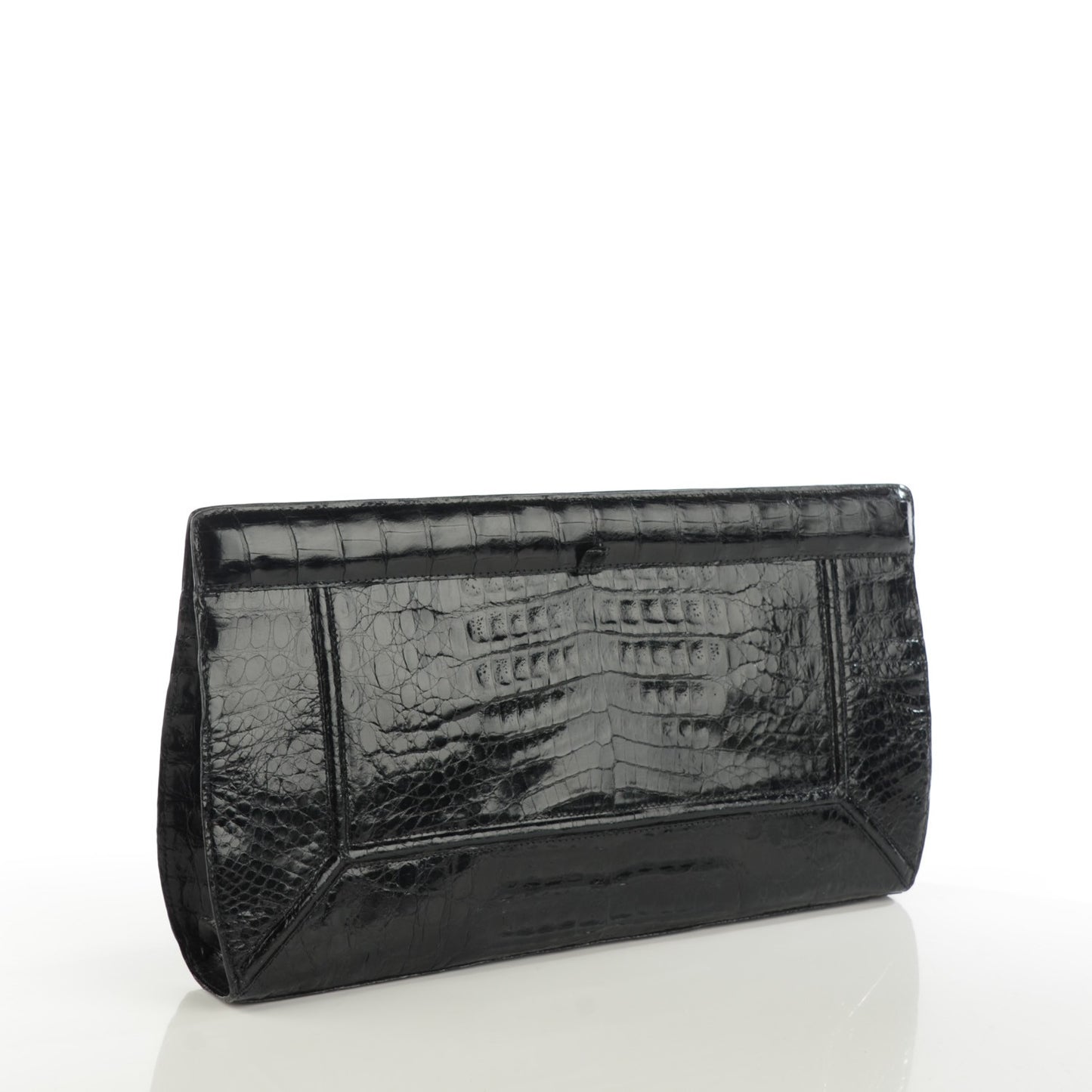 Crocodile Clutch Black